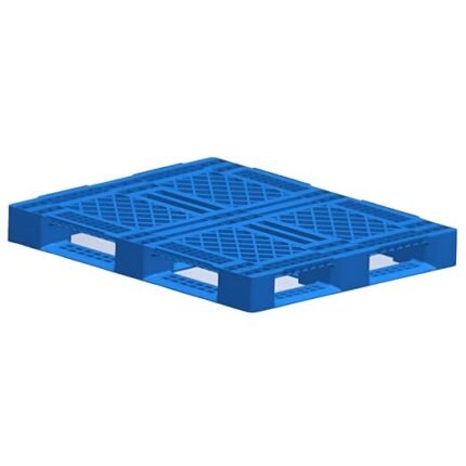 SE Perforated & Stackable Plastic Pallet, Model PS011, 1100x1100x120mm, Blue (1)